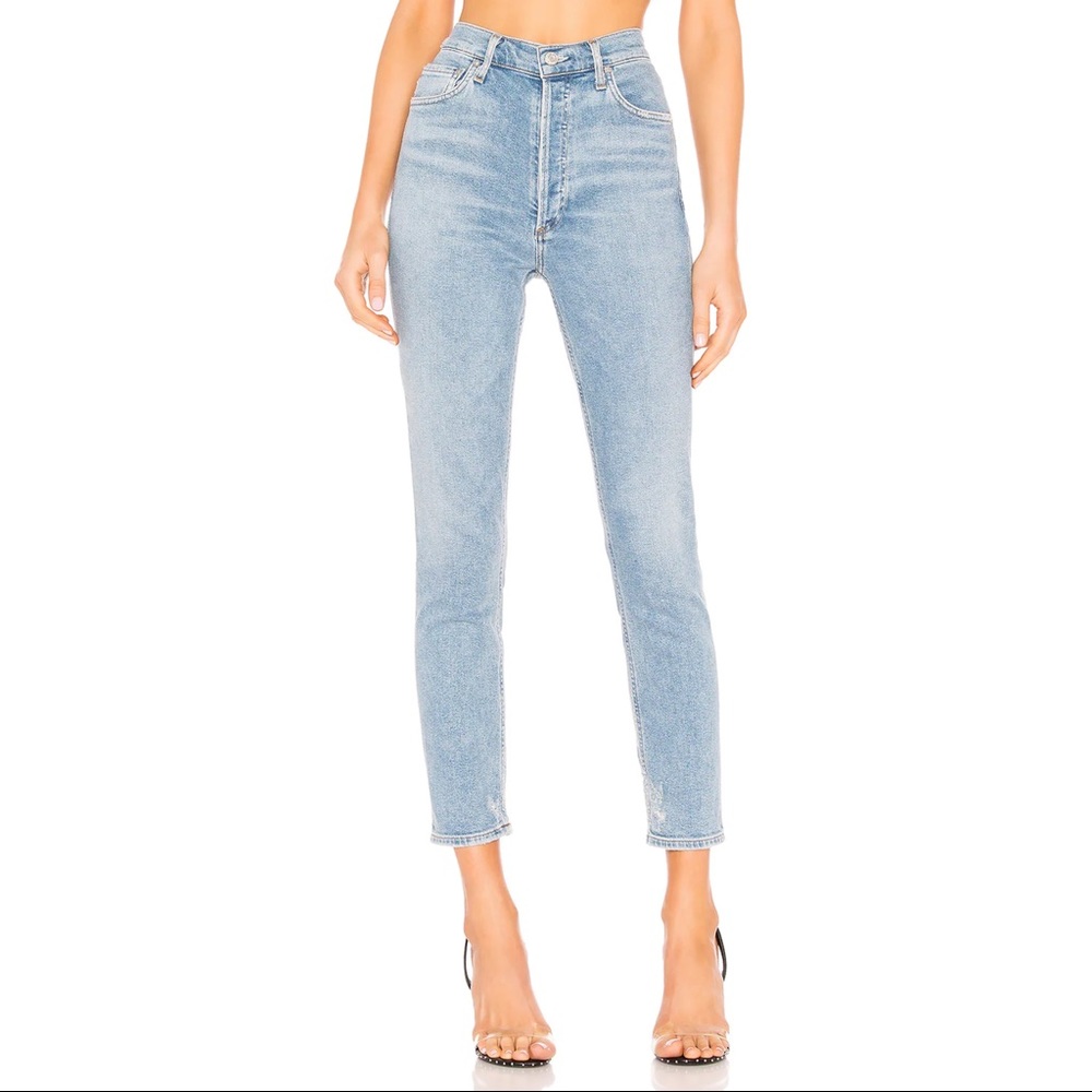 Agolde Nico High Rise Slim Fit Jean in Embark Wash Size 26
